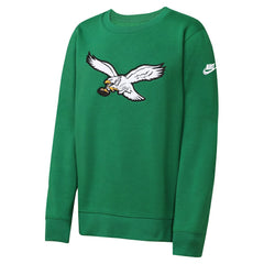 Philadelphia Eagles Youth Rewind Essential Pullover Crewneck Sweatshirt - Kelly Green - Nike