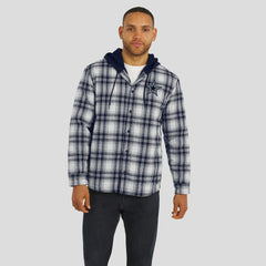 Dallas Cowboys Darius Rucker Collection Plaid Flannel Quilted Full-Snap Hooded Shacket - Navy - Fanatics