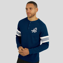 Dallas Cowboys Darius Rucker Collection Waffle-Knit Raglan Long Sleeve Henley T-Shirt - Navy - Fanatics