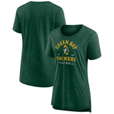 Green Bay Packers Women's Vintage Arch Tri-Blend T-Shirt - Green - NFL