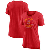 Tampa Bay Buccaneers Women's Vintage Arch Tri-Blend T-Shirt - Red - NFL