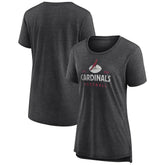 Arizona Cardinals Women's Vintage Arch Tri-Blend T-Shirt - Charcoal - NFL