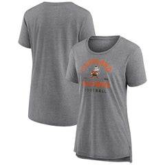 Cleveland Browns Women's Vintage Arch Tri-Blend T-Shirt - Gray - NFL