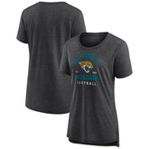 Jacksonville Jaguars Women's Vintage Arch Tri-Blend T-Shirt - Charcoal - NFL
