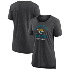Jacksonville Jaguars Women's Vintage Arch Tri-Blend T-Shirt - Charcoal - NFL