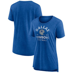 Dallas Cowboys Women's Vintage Arch Tri-Blend T-Shirt - Royal - NFL