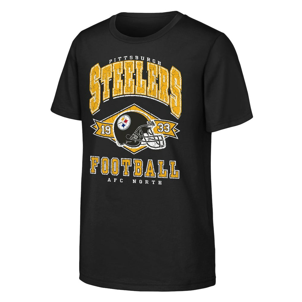 Pittsburgh Steelers Outerstuff Youth Kick Off T-Shirt - Black - NFL