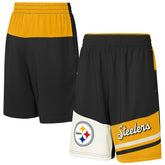 Pittsburgh Steelers Youth Fandemonium Mesh Shorts - Black - NFL