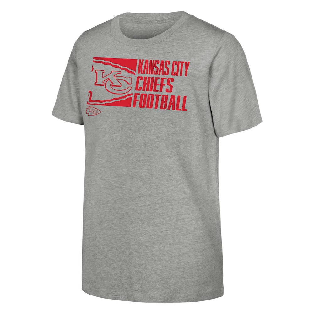 Kansas City Chiefs Outerstuff Youth Post Game T-Shirt - Heather Gray - NFL