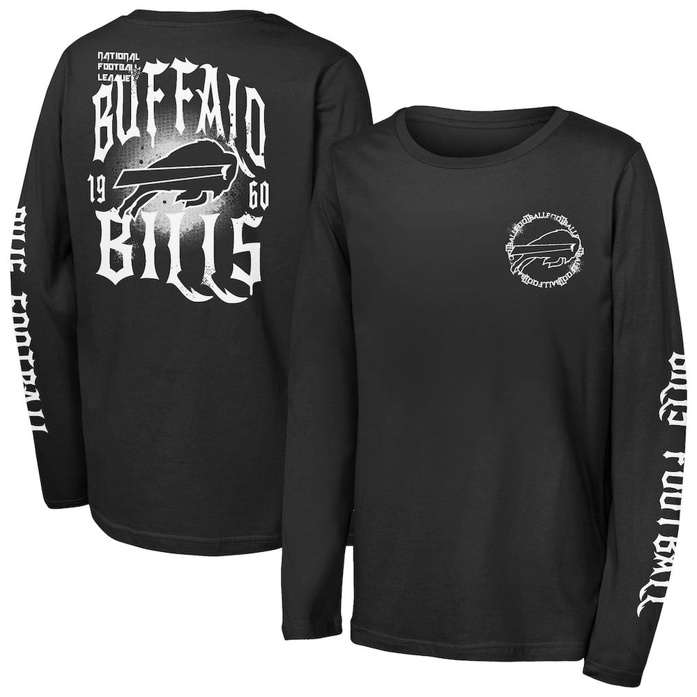 Buffalo Bills Outerstuff Youth Rumble Long Sleeve T-Shirt - Black - NFL