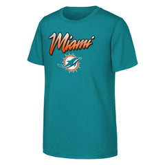 Miami Dolphins Outerstuff Youth Team Spirit T-Shirt - Aqua - NFL