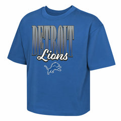 Detroit Lions Outerstuff Girls Youth Big City Boxy T-Shirt - Blue - NFL