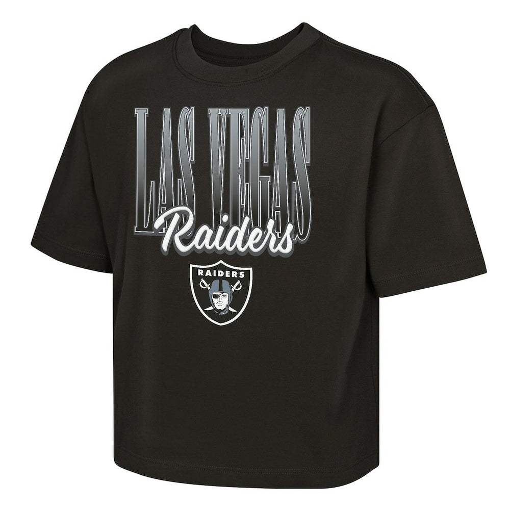 Las Vegas Raiders Outerstuff Girls Youth Big City Boxy T-Shirt - Black - NFL
