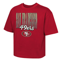 San Francisco 49ers Outerstuff Girls Youth Big City Boxy T-Shirt - Scarlet - NFL