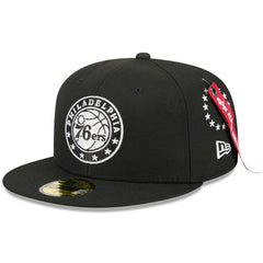 New Era Philadelphia 76ers x Alpha Industries 59FIFTY Fitted Hat Black
