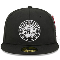 New Era Philadelphia 76ers x Alpha Industries 59FIFTY Fitted Hat Black