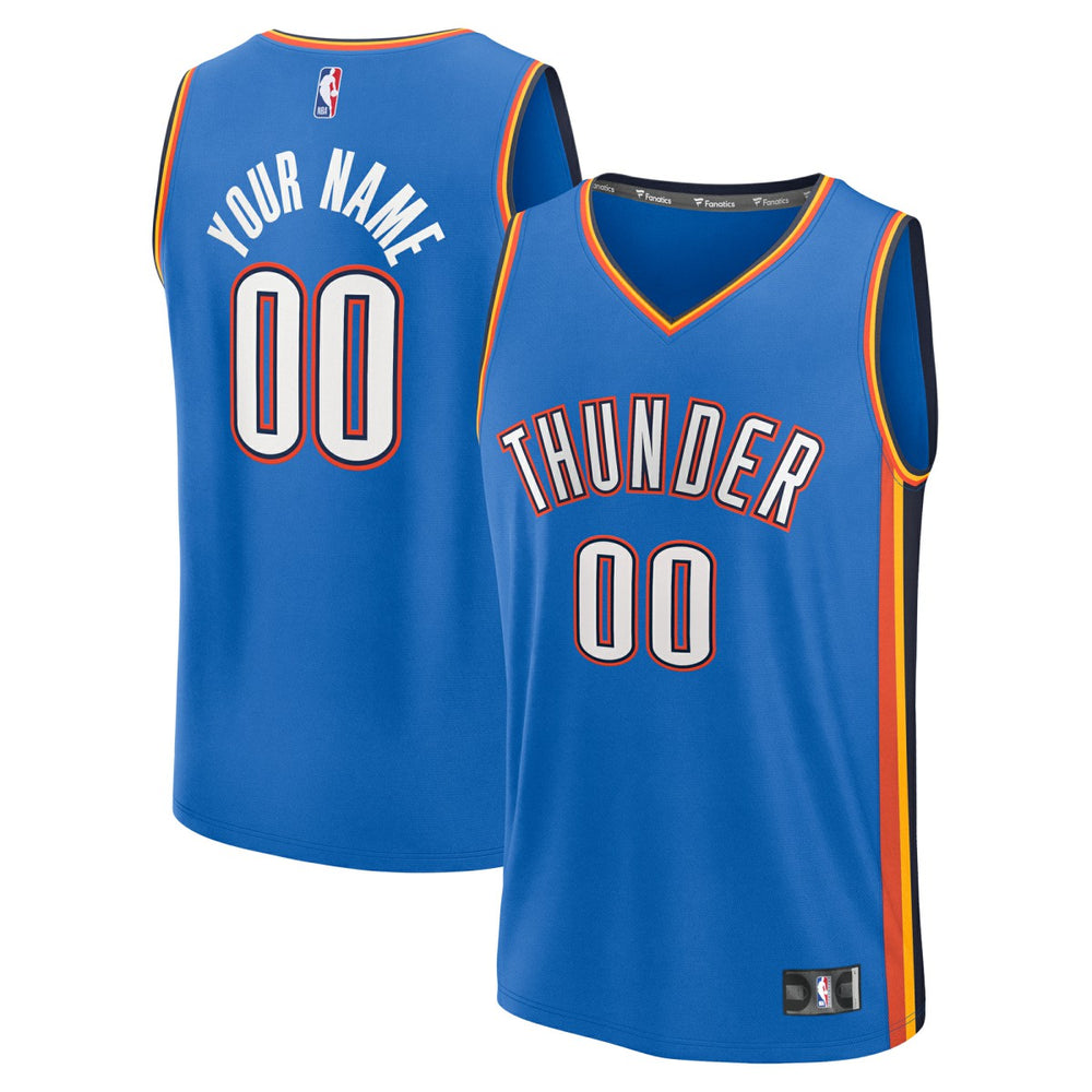 Fanatics Oklahoma City Thunder Fast Break Custom Jersey Icon Edition Blue