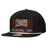 Mitchell & Ness Philadelphia 76ers Ascend Deadstock Snapback Hat Black