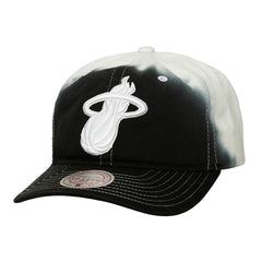 Mitchell & Ness Miami Heat Dip Dye Pro Crown Adjustable Hat Black/White