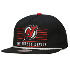New Jersey Devils Mitchell & Ness Ascend Deadstock Snapback Hat - Black | NHL Clearance