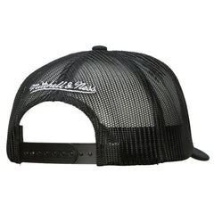 San Jose Sharks Mitchell & Ness Gridlock Trucker Adjustable Hat - White/Black | NHL Lifestyle