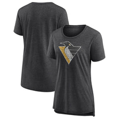 Pittsburgh Penguins Women's Slow Whistle Tri-Blend T-Shirt - Gray | NHL on sale