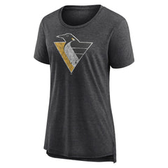 Pittsburgh Penguins Women's Slow Whistle Tri-Blend T-Shirt - Gray | NHL on sale