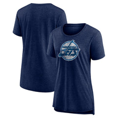 Winnipeg Jets Women's Slow Whistle Tri-Blend T-Shirt - Navy | NHL near me