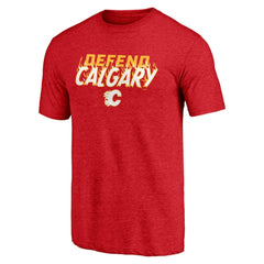 Calgary Flames Shoot to Score Tri-Blend T-Shirt - Red | NHL online