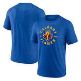 Calgary Flames Represent Tri-Blend T-Shirt - Blue | NHL Lifestyle