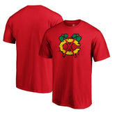 Chicago Blackhawks Splatter Logo T-Shirt - Red | NHL Clearance