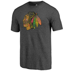 Chicago Blackhawks Distressed Tri-Blend T-Shirt - Charcoal | NHL near me