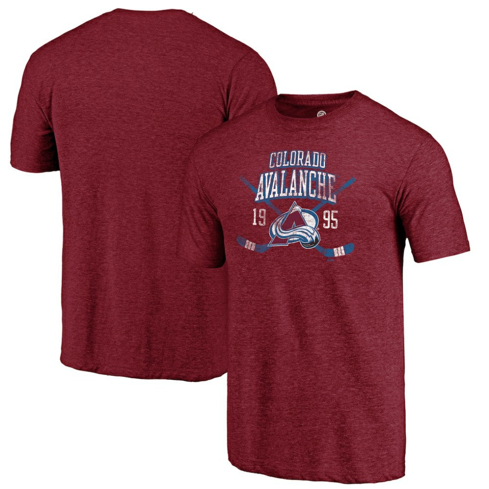 Colorado Avalanche Line Shift Tri-Blend T-Shirt - Burgundy | NHL near me