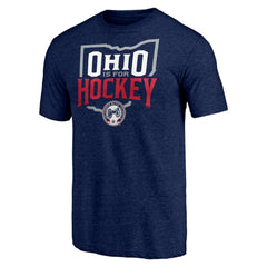 Columbus Blue Jackets Shoot to Score Tri-Blend T-Shirt - Navy | NHL sale
