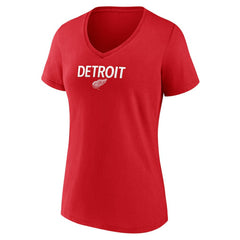 Detroit Red Wings Women's Primary Logo V-Neck T-Shirt - Red | NHL online