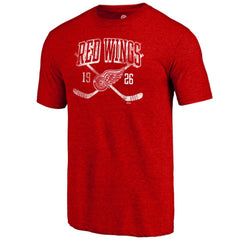 Detroit Red Wings Line Shift Tri-Blend T-Shirt - Red | NHL Clearance