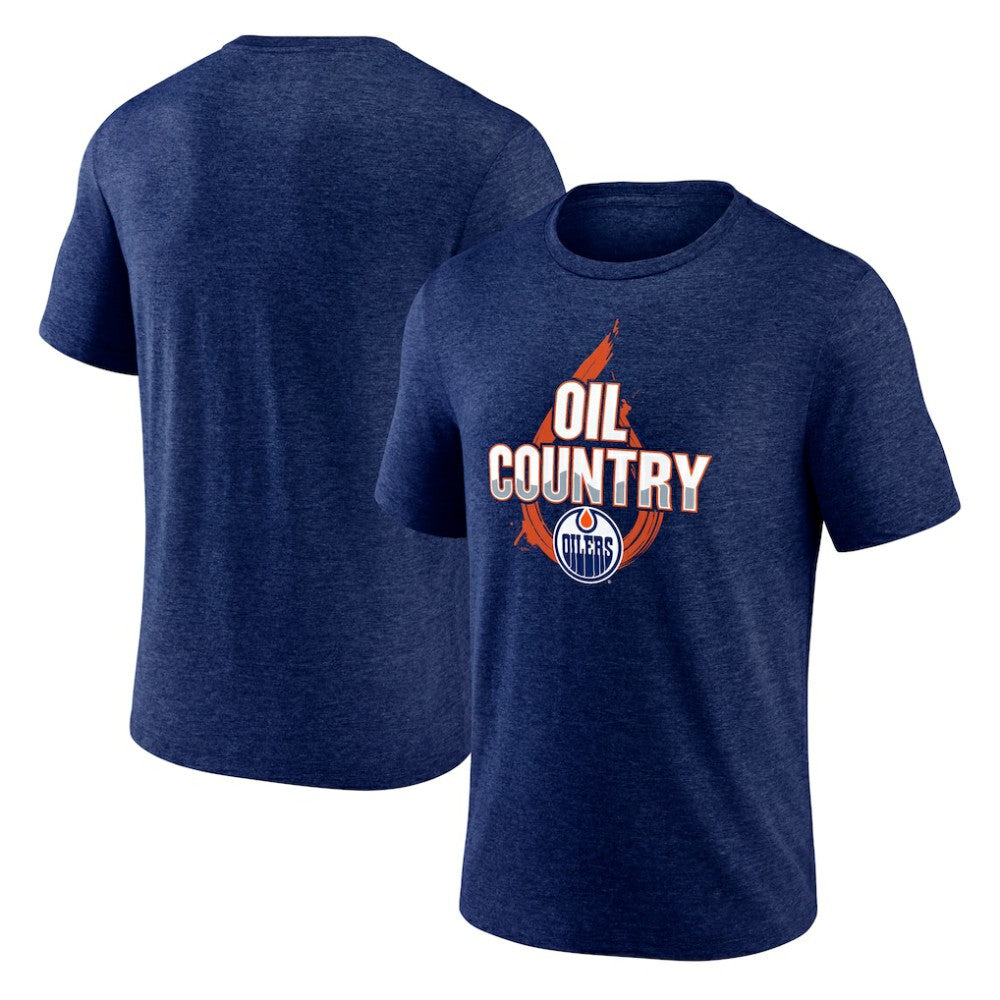 Edmonton Oilers Represent Tri-Blend T-Shirt - Navy | NHL on sale