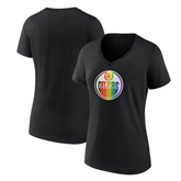 Edmonton Oilers Women's Team Pride V-Neck T-Shirt - Black | NHL sale
