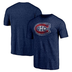 Montreal Canadiens Distressed Tri-Blend T-Shirt - Navy | NHL Lifestyle
