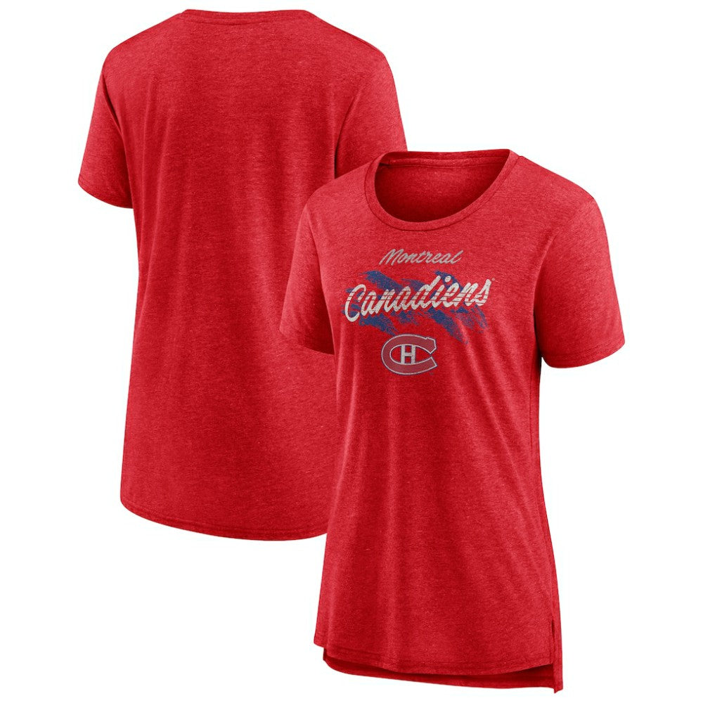 Montreal Canadiens Women's Hit the Ice Tri-Blend T-Shirt - Red | NHL near me