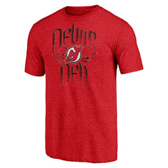 New Jersey Devils Shoot to Score Tri-Blend T-Shirt - Red | NHL Clearance