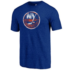 New York Islanders Distressed Logo Tri-Blend T-Shirt - Royal | NHL near me