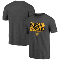 Pittsburgh Penguins Shoot to Score Tri-Blend T-Shirt - Charcoal | NHL on sale
