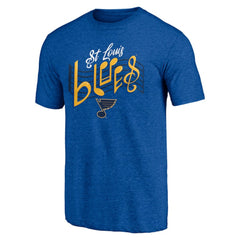 St. Louis Blues Shoot to Score Tri-Blend T-Shirt - Blue | NHL Lifestyle