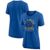 St. Louis Blues Women's Vintage Arch Tri-Blend T-Shirt - Blue | NHL discount