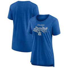 Toronto Maple Leafs Women's Hit the Ice Tri-Blend T-Shirt - Blue | NHL Lifestyle