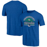 Vancouver Canucks Shoot to Score Tri-Blend T-Shirt - Blue | NHL Lifestyle