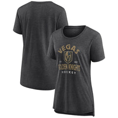 Vegas Golden Knights Women's Vintage Arch Tri-Blend T-Shirt - Gray | NHL on sale