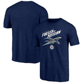 Winnipeg Jets Shoot to Score Tri-Blend T-Shirt - Navy | NHL discount
