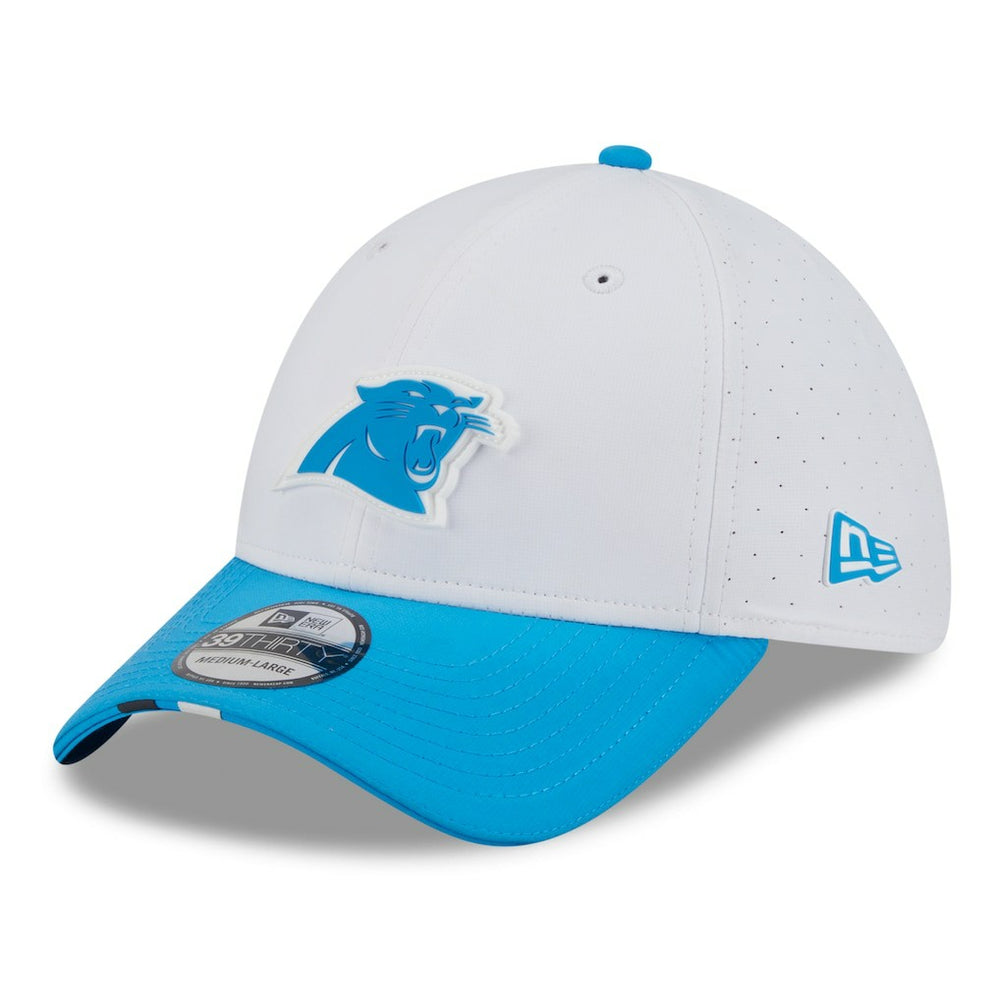 Carolina Panthers New Era 2025 NFL Training Camp 39THIRTY Flex Hat - White/Blue - NFL